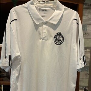 Adidas White Polo Shirt with Black Accents